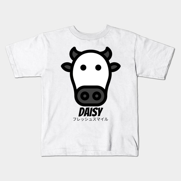 Daisy Cow Farm Milk Animal Kids T-Shirt by BradleyHeal